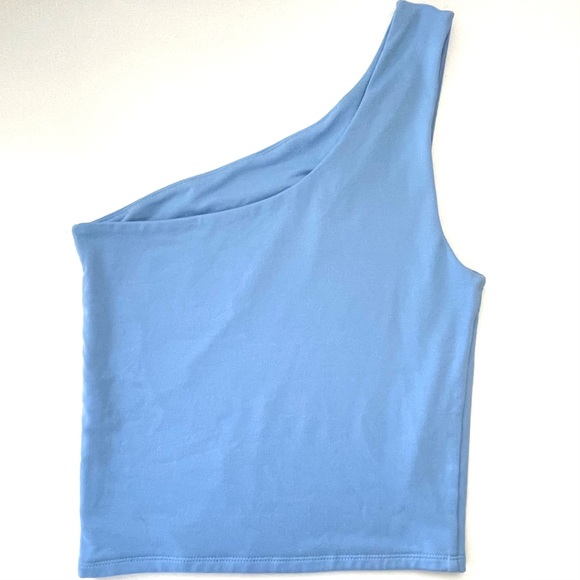Abercrombie & Fitch Blue One Shoulder Cut-Out Tank Top size XS - Picture 5 of 7
